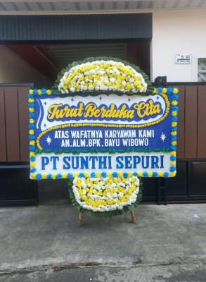 Papan Bunga Duka di Bojong Pandan